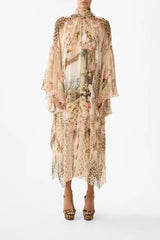 Abito kimono stampa floreale – caftano elegante leggero donna stile luxury