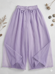 Pantaloni balloon "Gingham Aura" in Doppio Strato