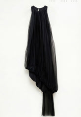 Abito “Black Poem” in Tulle Drappeggiato
