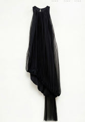 Abito “Black Poem” in Tulle Drappeggiato