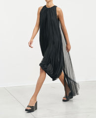 Abito “Black Poem” in Tulle Drappeggiato