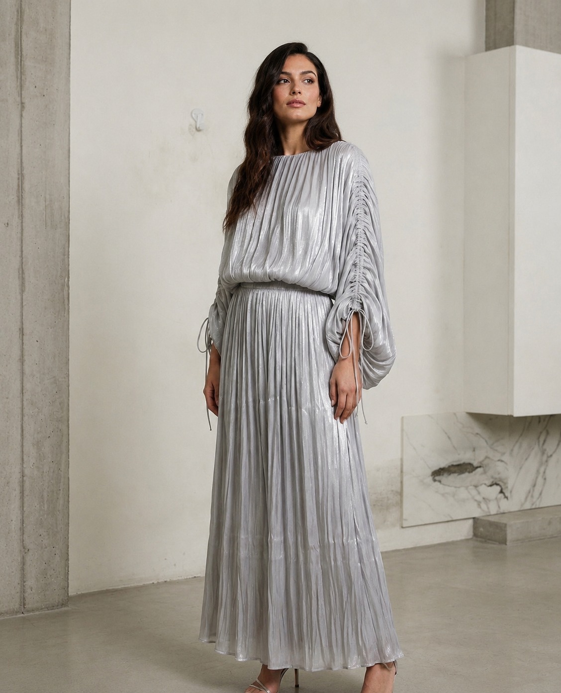 Abito Plissé Moonlight Silver